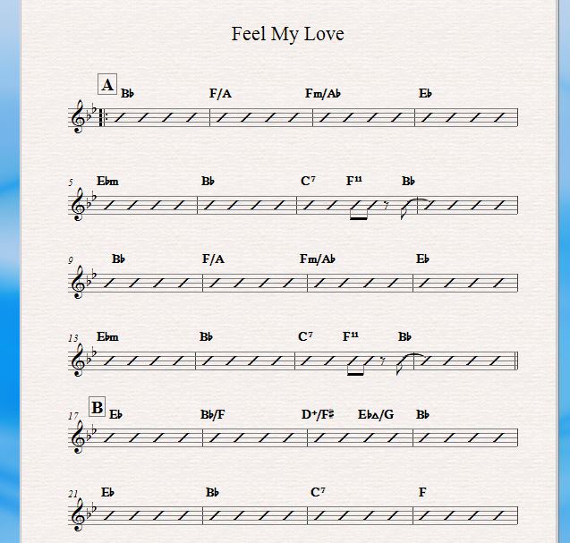 Make You Feel My Love Chord Sheet